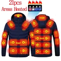 21 Areas Men's Heating Vest Self  Jackets Electric Jackets Women's USB Heating Clothing Warm Sprots Thermal Coat