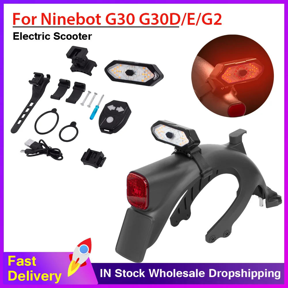 Electric Scooter Rear Fender Adjust Brake Light Support Taillight Bracket for Ninebot MAX G30 G30D/E/LP/G2 LED Turn Signal Light