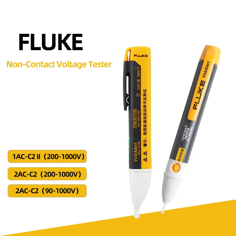 FLUKE 1AC/2AC Non-Contact Test Pencil Volt AC Non-Contact Voltage Testers From FLUKE 90V-1000V electrical Detector Pen 1AC-C2II