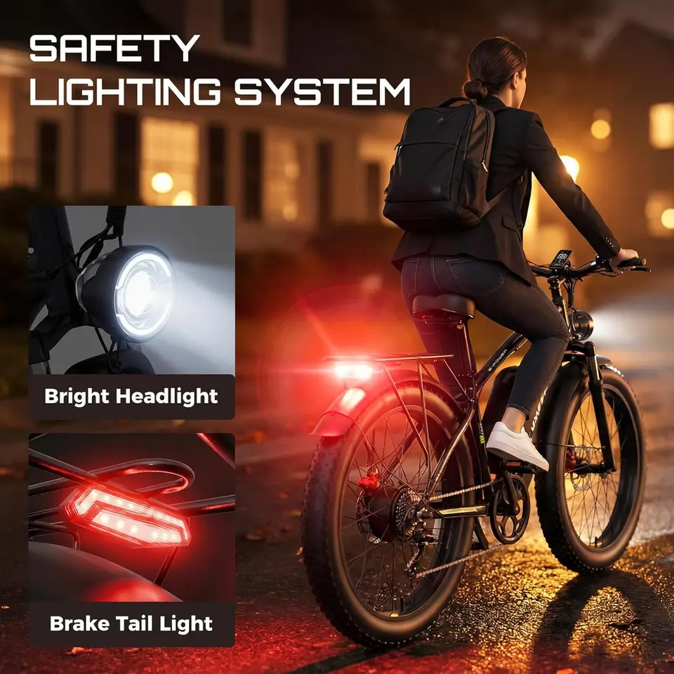 Peak 9000W Dual Motor Ebike Max 47MPH Electric Bike for Adults 52V 34AH Battery 105 Miles Range 24 Inch Fat Tire Fast Electric B image 7