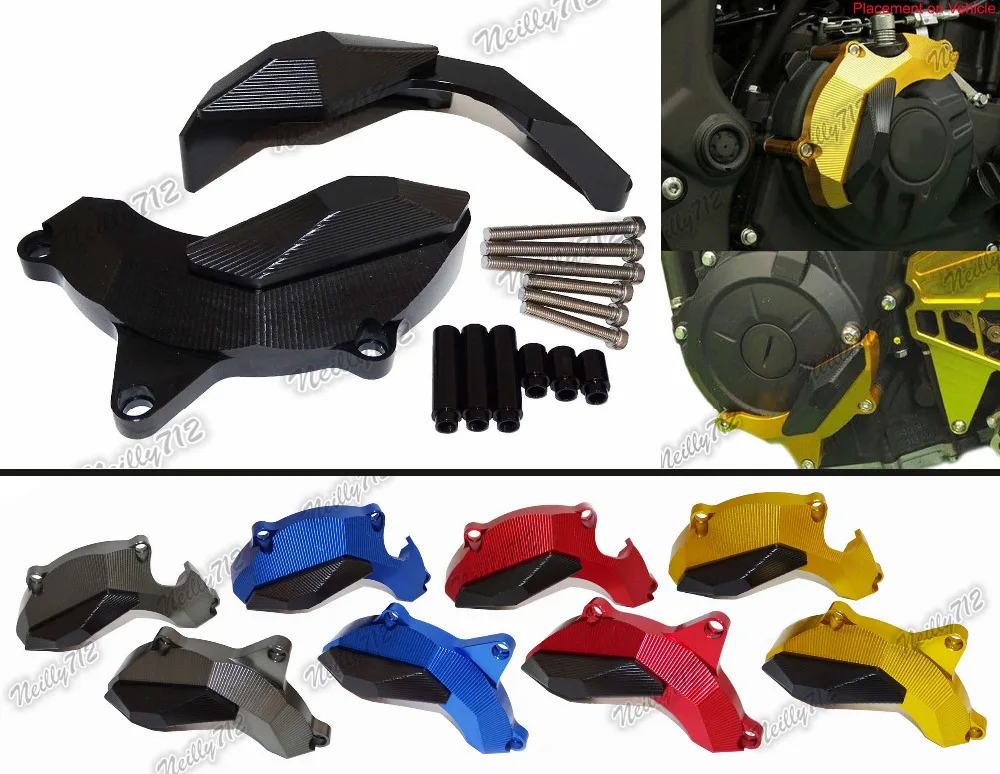 waase CNC Aluminium  Right & Left Engine Protective Protect Cover For Yamaha YZF R3 R25 2013 2014 2015 2016