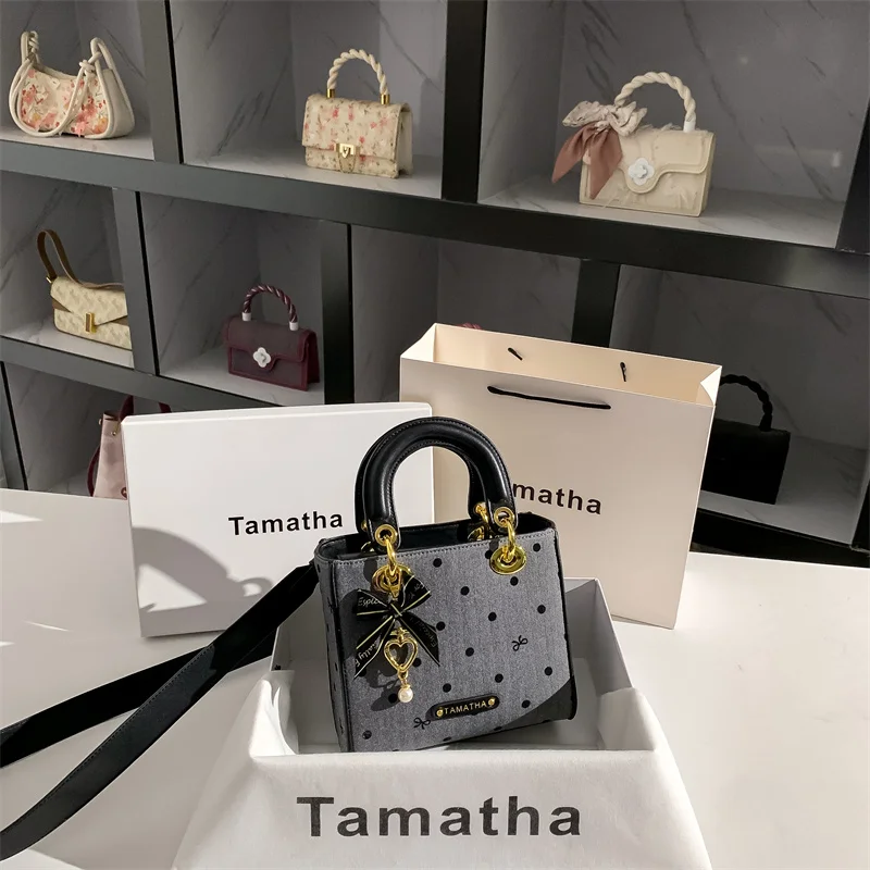 

Tamatha Original Design Luxury Polka Dot Fashion Shoulder Crossbody Bag Women's Bag Durable PU Leather Geometric Pattern