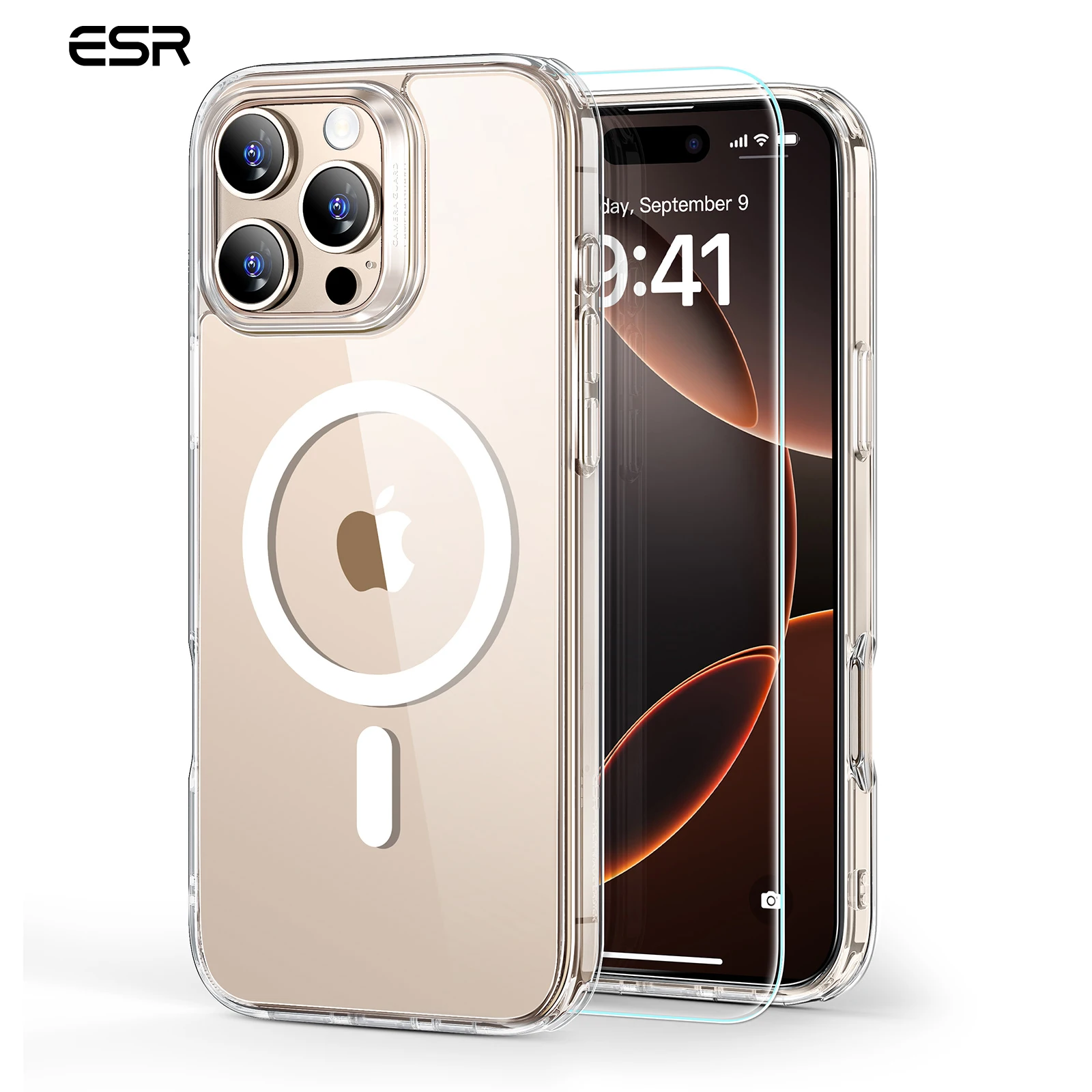 ESR Protective Case Set for iPhone 16/15/14 Pro Magsafe Case for iPhone 16 Pro Max HaloLock Case with Protective Screen bFilm