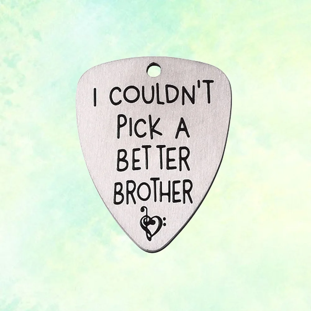 

Titanium Steel 316 Carved Guitar Pick Handcrafted Polished Letter Engraved Flexible Guitar Bass Practice Accessory