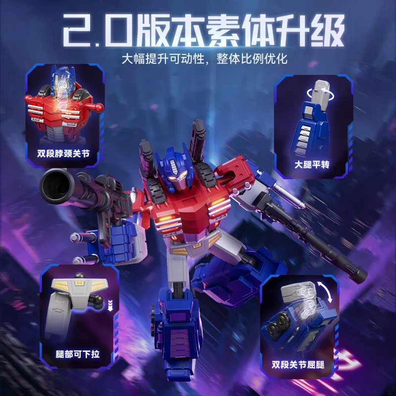 LED BLOKEES Transformers Megatron Wheeljack Starscream Shockwave Mirino Optimus Prime Action Figures Anime Modello Giocattoli Regali