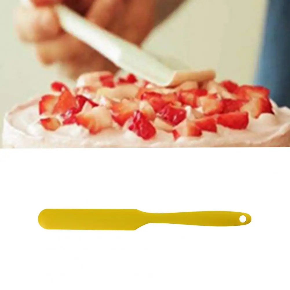 24cm Scraper With Hole Multi-use Silicone Anti-slid Handle Cream Spreader Macaron Color Matching Applying Peanut Butter Kitchen