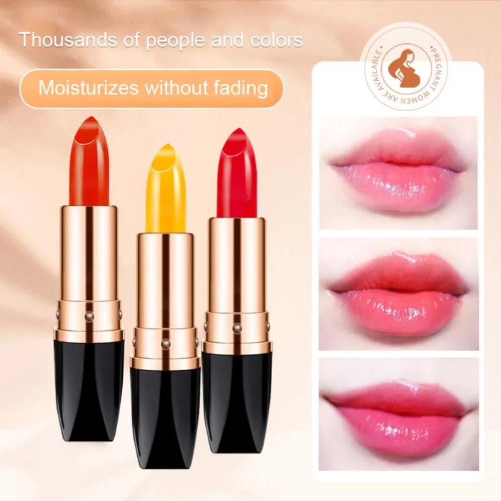 Comestic Temperature Changing Color Color-changing Lipstick Long Lasting Lips Makeup Lip Balm Lips Care Moisturizing Lip Gloss