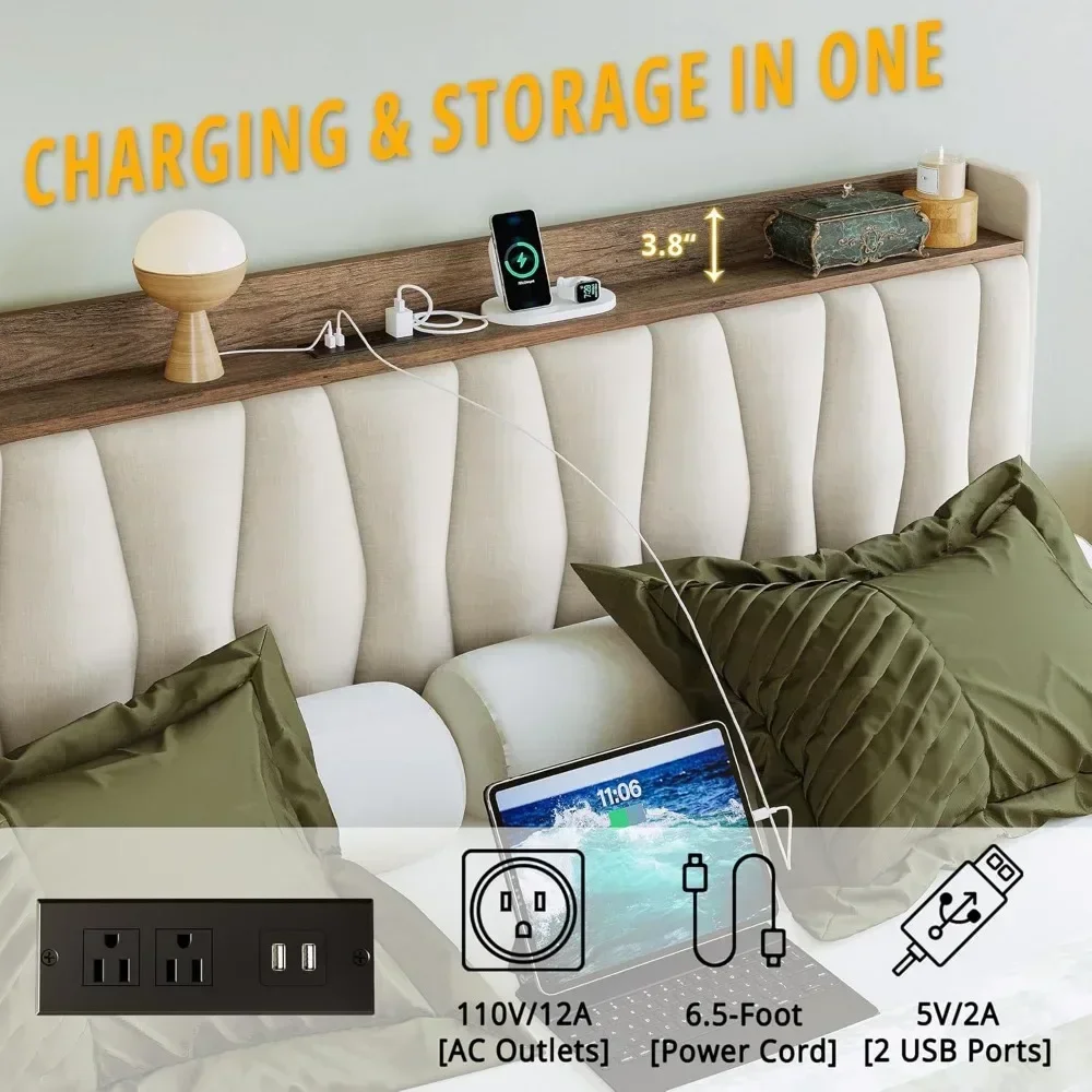 King-Size-Bettgestell mit Stau – King Size Bed Frame With Storage Drawers Bewertung und Preis