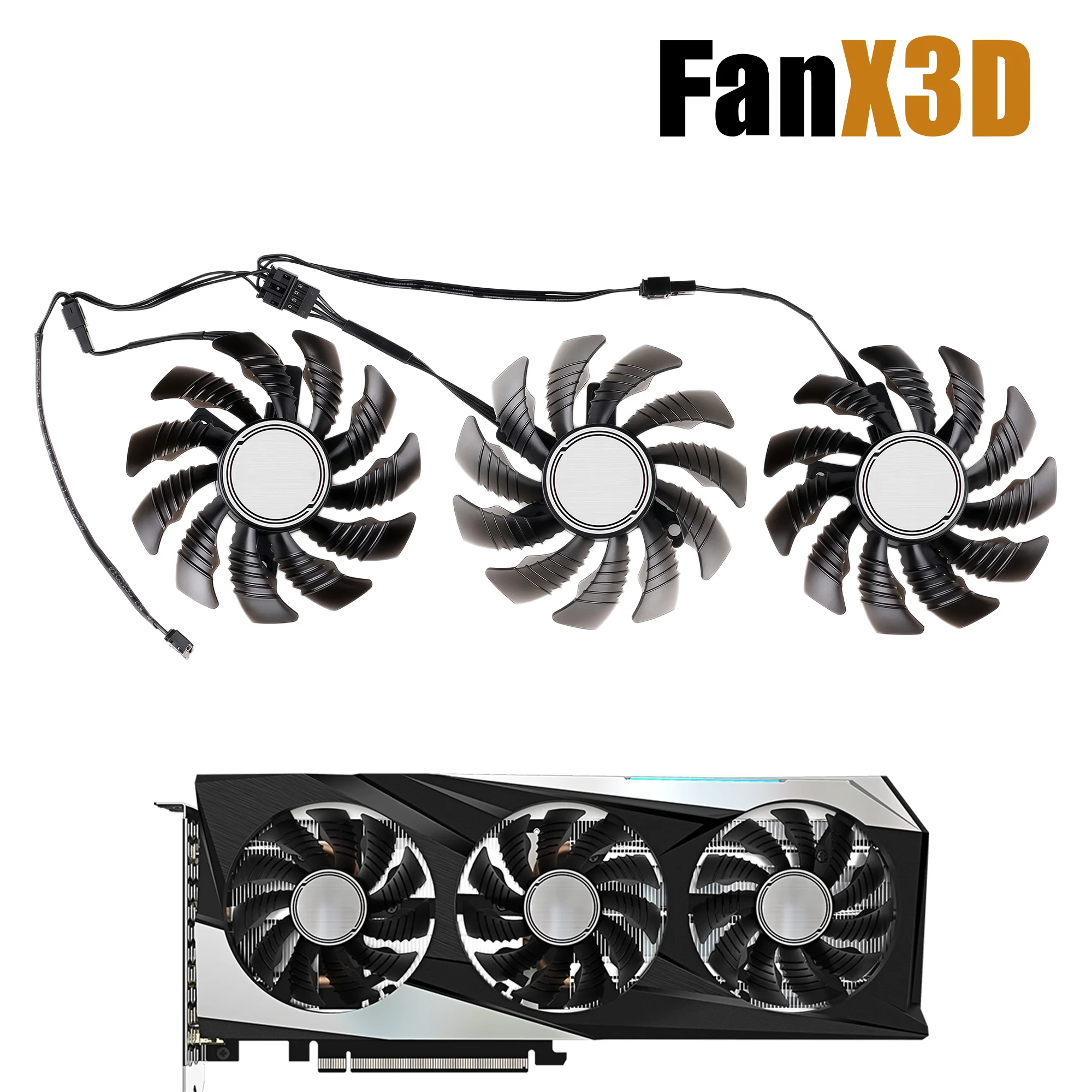 PLD08010S12HH Cooling Fan For GIGABYTE GTX 3060 3070 Ti RX 6500 6600 XT GAMING OC Graphics Video Card Cooler Fan T128010SU view 2