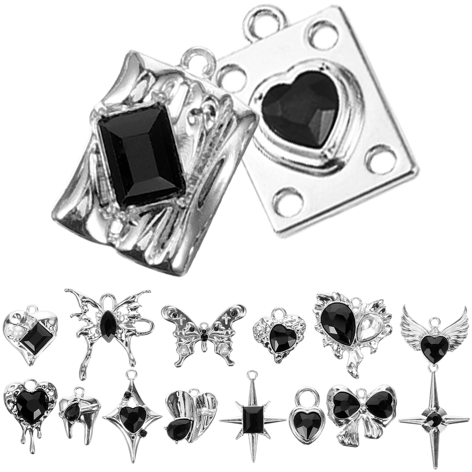 

16pcs Alloy Jewelry Crafting Supplies Gothic Charms Pendants Diy Earrings Bracelet Necklace Hanging Decor