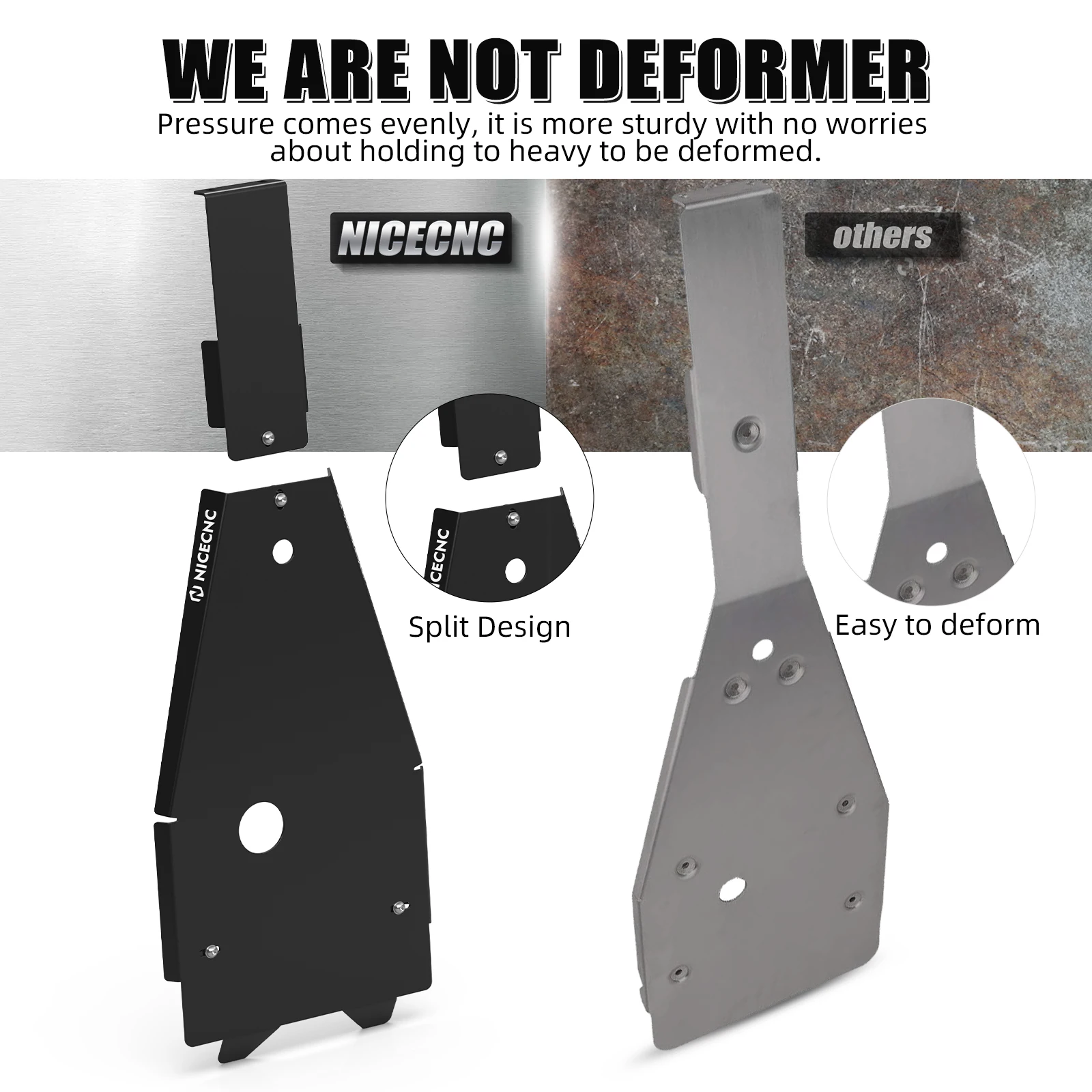 NICECNC For Yamaha Raptor 700 2013-2026 ATV Full Chassis Skid Plate Frame Guard Cover Protector Raptor 700R 2012-2026 Aluminum