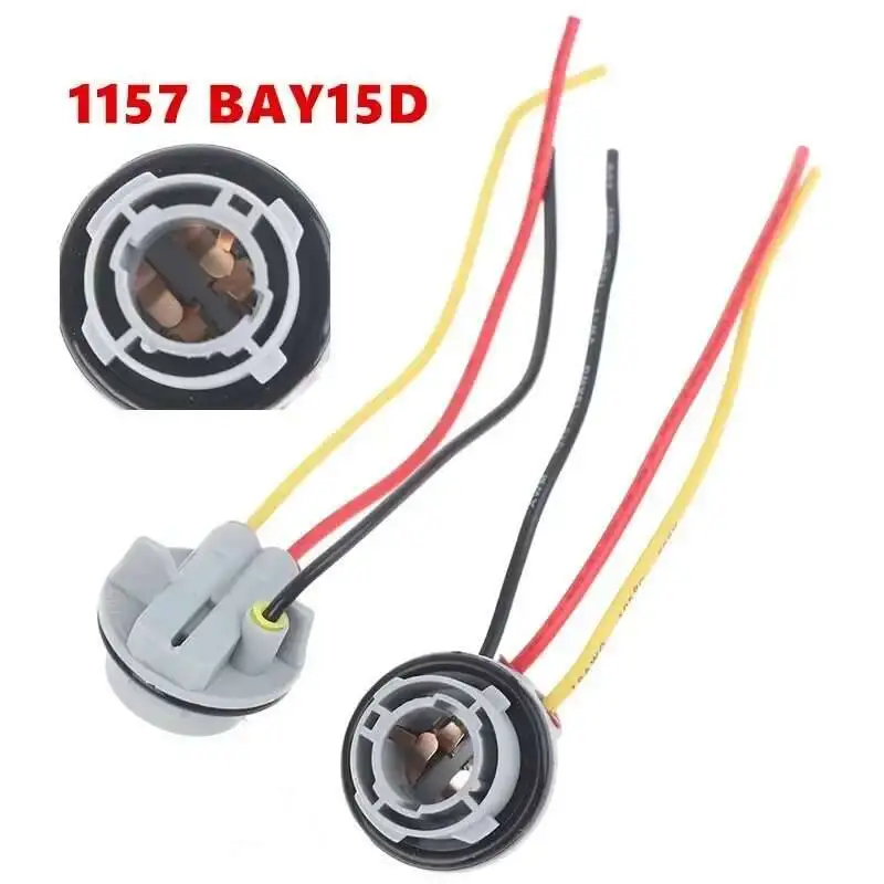 10Pcs 1157 BAY15D Lamp Holder Bulbs P21/4 Adapter Base Socket Connector Plastic Car Accessories For Turn Signal Headlight Light view 3