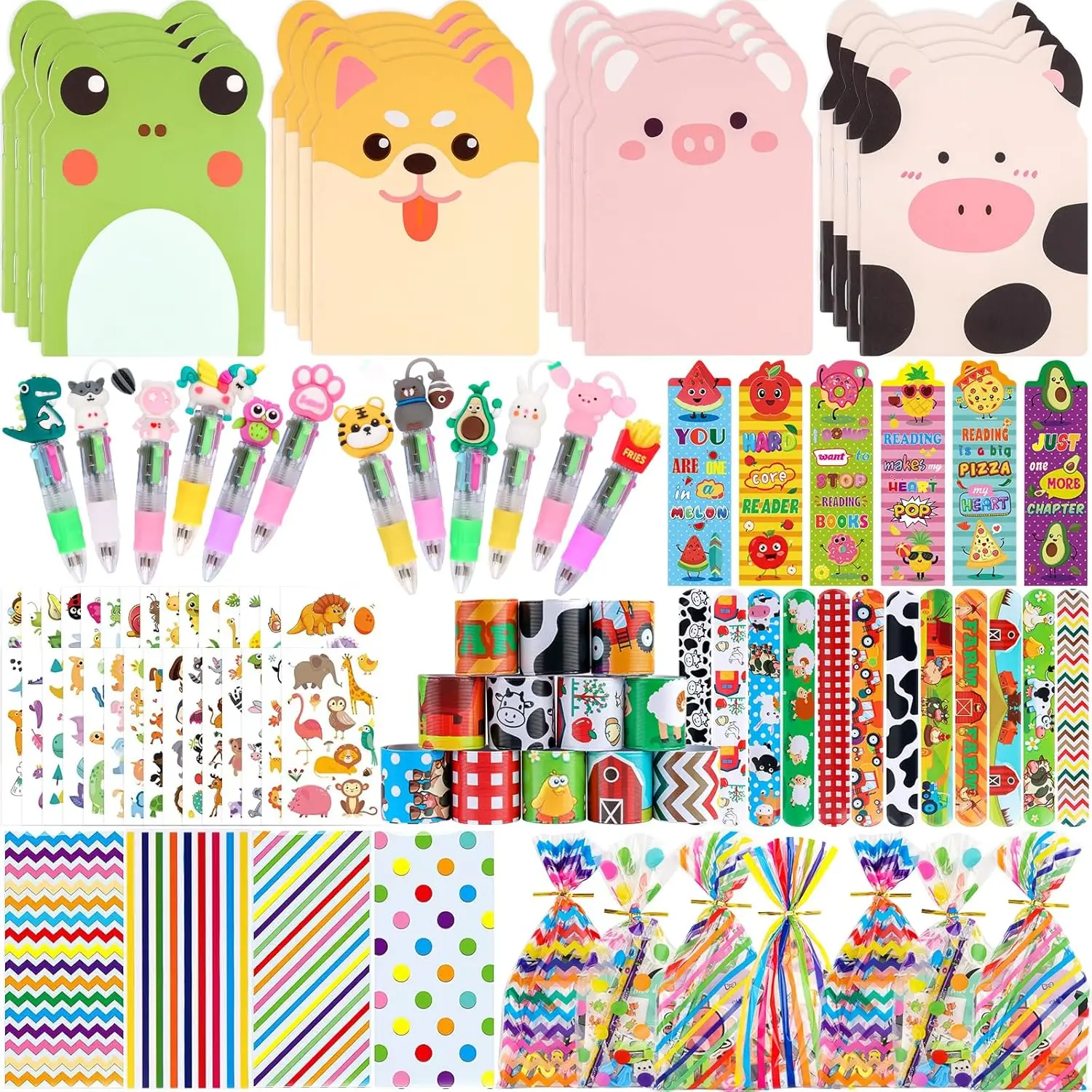 

24 Pack Stationery Party Pack, Mini Notebooks Pens Goodie Bags for Classroom Rewards Kids Birthday Gifts Prizes