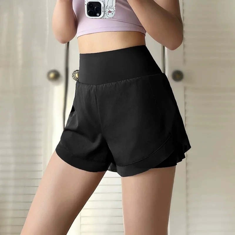 Anti-Exposure Sportshorts für Damen, Sommer-Lauf-, Fitness- und Yoga-Shorts, schnelltrocknend, locker geschnitten, für draußen geeignet, Tennis-Freizeit-Hotpants – Detail 3