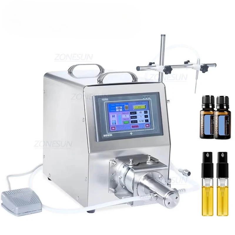 

ZS-CPYT1S Полуавтоматический керамический насос Косметическая сыворотка Растворчатый раствор Жидкость Машина для наполнения маленьких бутылочек