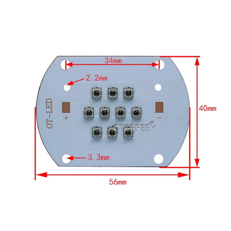 Ad alta Potenza LED 3535 di Chip 730nm 850nm 940nm IR A Raggi Infrarossi A LED 10W 20W 30W 50W 850 nm 940 nm Emettitore di Luce Lampada LED Diodo