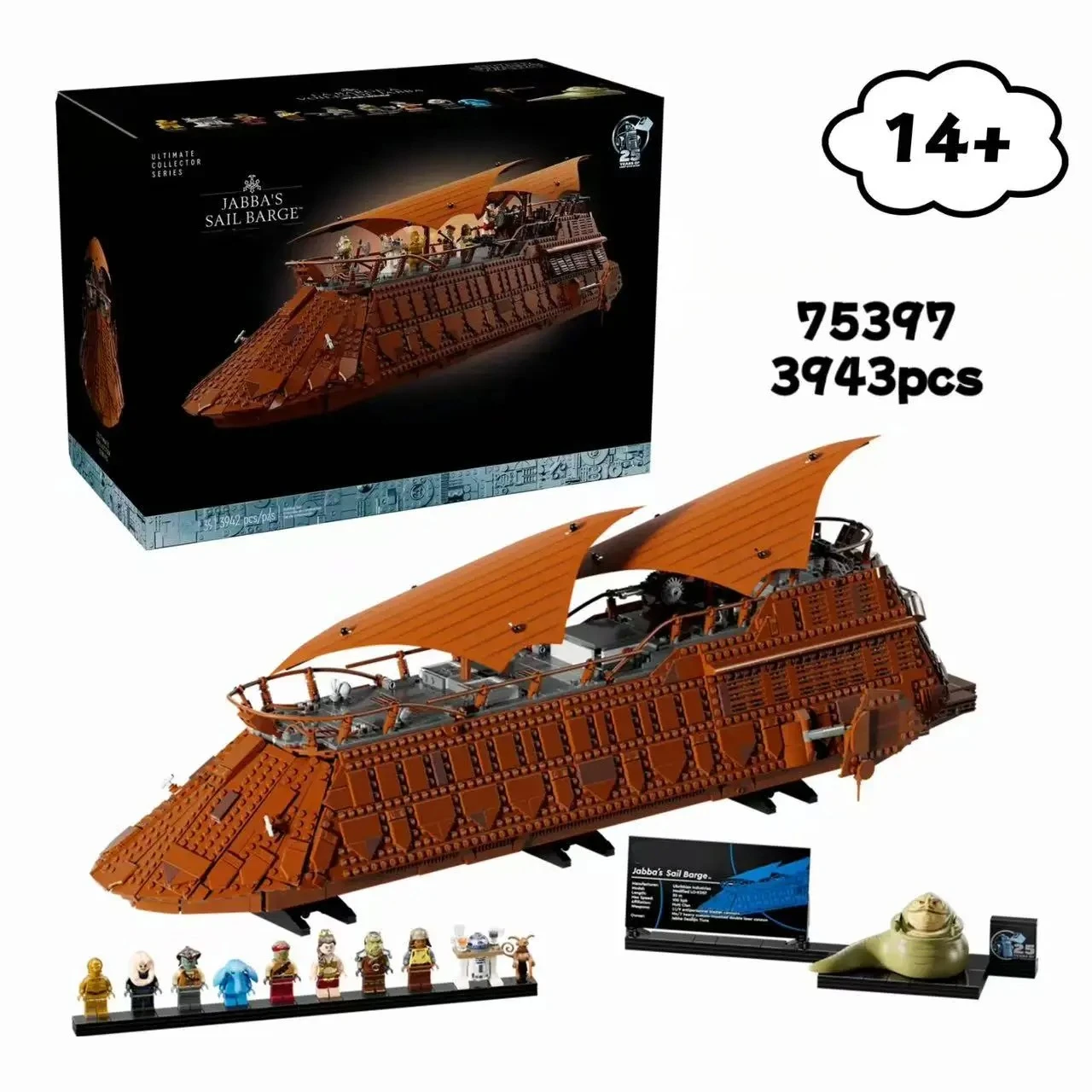

Bandai Classic Sailboat 75397 Model Jabba Sail Barge Building Blocks Decoration, Birthday Gift, Christmas Gift, Halloween Gift