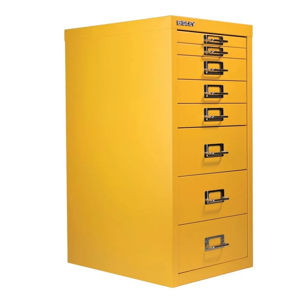 8 Drawer Steel MultiDrawer Cabinet Golden Sunflower Yellow
