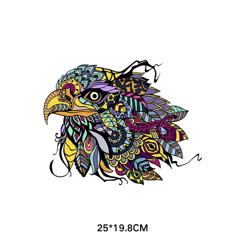 Cartoon Animal Eagle Owl Heat Transfer Stickers Children's T-shirt Appliques DIY Ironing Patch Pattern On Clothes Decor