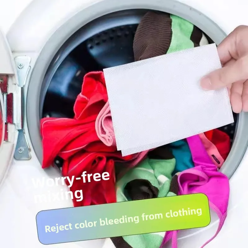 50/100 PCs  Laundry Sheets Color Absorbing Sheets Anti-Color Bleeding Anti-Dyeing Disposable Paper Household Items