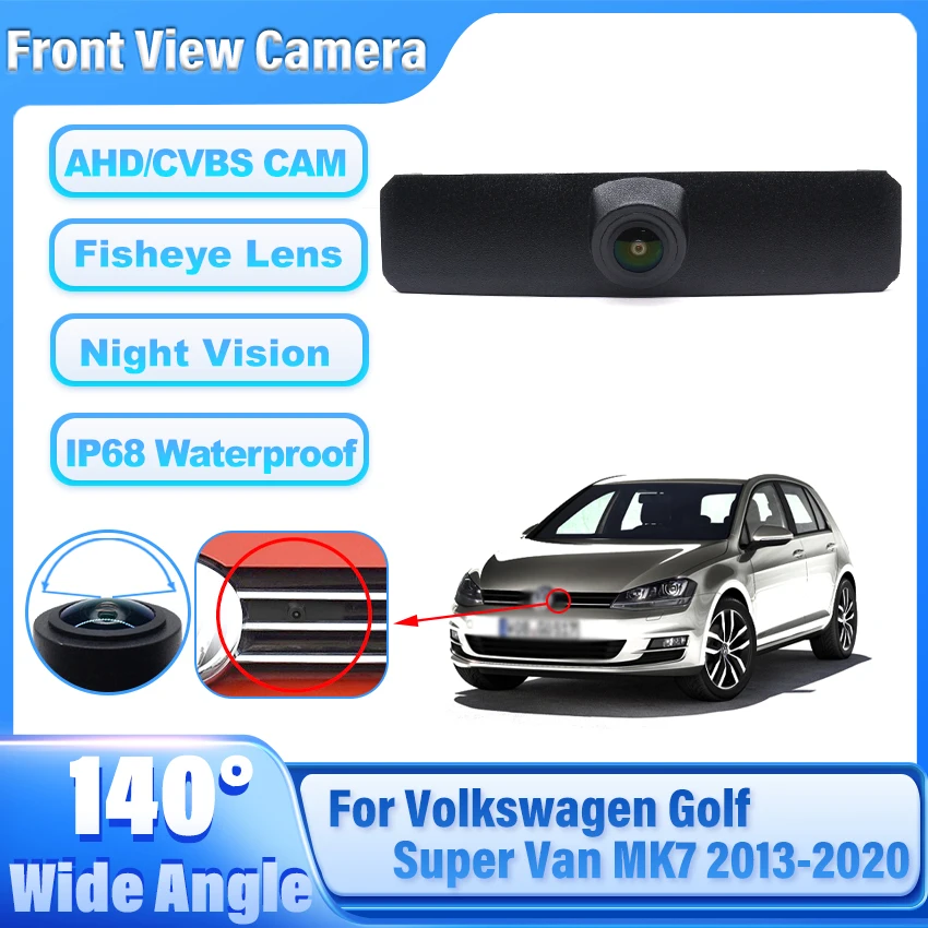 

HD CCD автомобильная камера переднего вида для парковки ночного видения, положительная водонепроницаемая камера с логотипом для Volkswagen для VW Golf SuperVan MK7 2013-2020