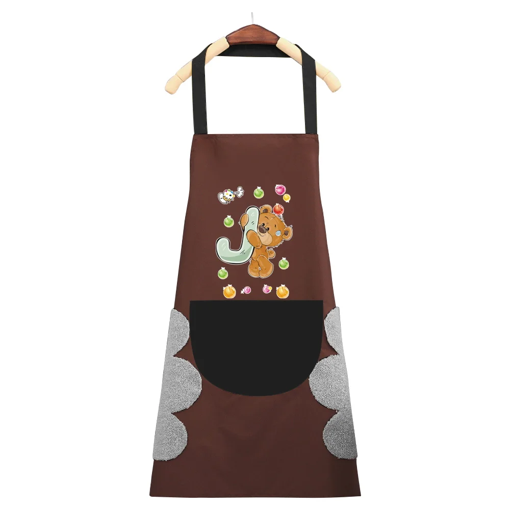 Kitchen Aprons for Men Chef Adult BIb Bear 26 Letter Pattern Restaurant Cafes Cooking Apron Beauty Nails Work Clothes for Woman