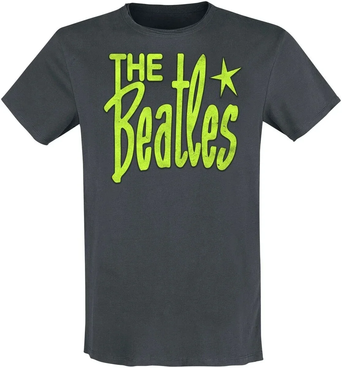 The Beatles 4 Porträts Gittermuster Unisex Baumwoll-T-Shirt Schwarz-Weiß-Druck Rock Casual Tee – Detail 3