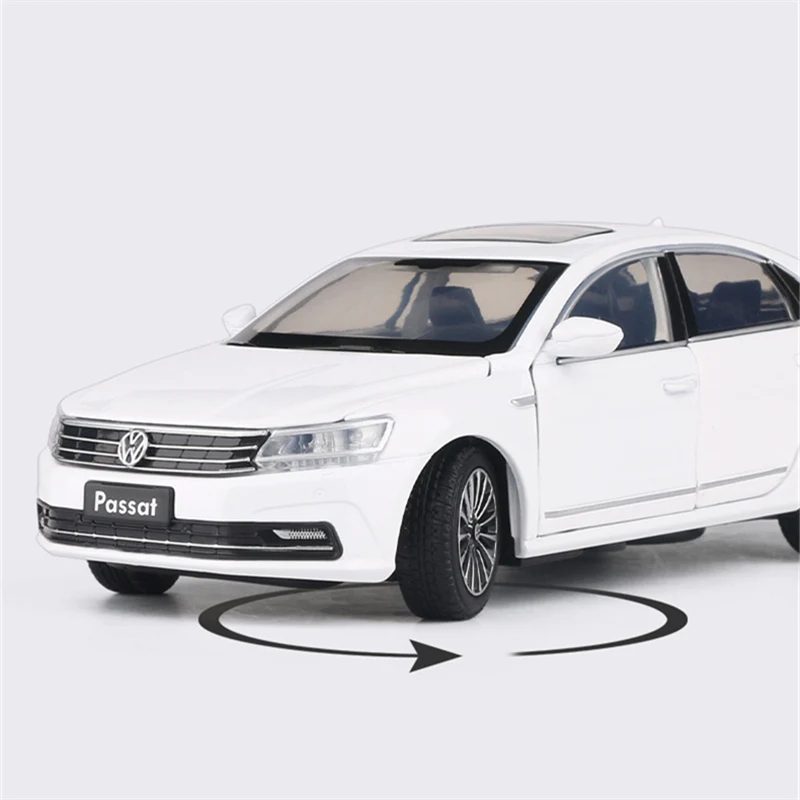 1:32 VW Passat 380 TSI Alloy Car Model Diecast Metal Car Vehicles Model Simulation Sound and Light Collection Childrens Toy Gift