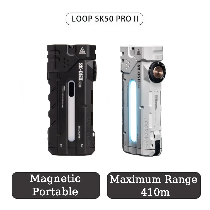 LOOP SK05 Pro Mechanical Multi-light Source Flashlight 5000 Lumens Powerful Torch Power Bank with Floodlights Spotlight