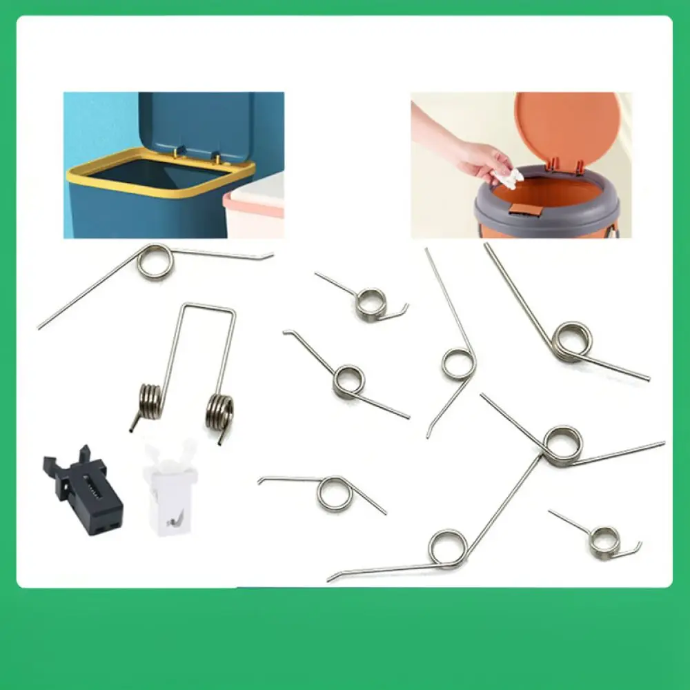Replacement Torsion Spring For Trash Can Lid Press Switch Mechanism Durable Metal Hardware Repair Accessory Kit
