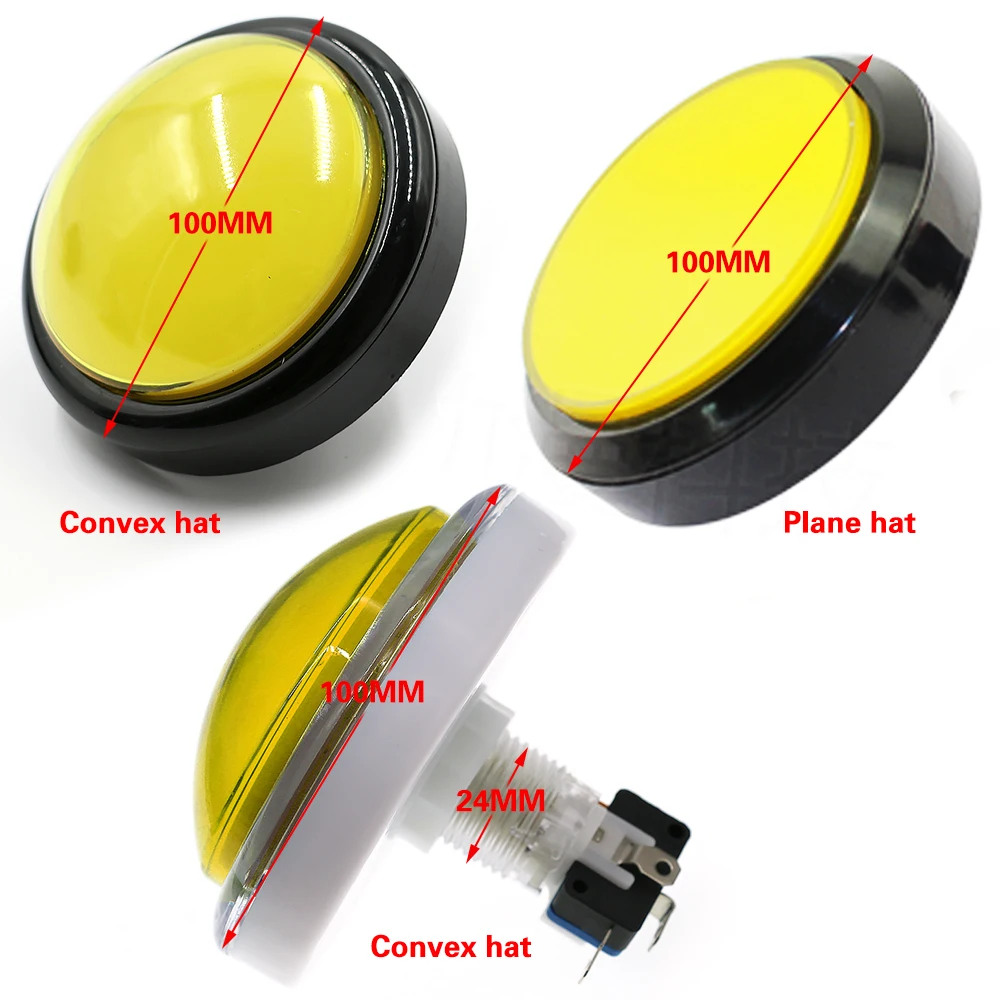 Große 100mm Licht Druckknopf beleuchtet LED Antwort schalter Schalter Video Rhythmus von Musikspiel Automaten Münze Arcade Flipper Teile – Detail 7