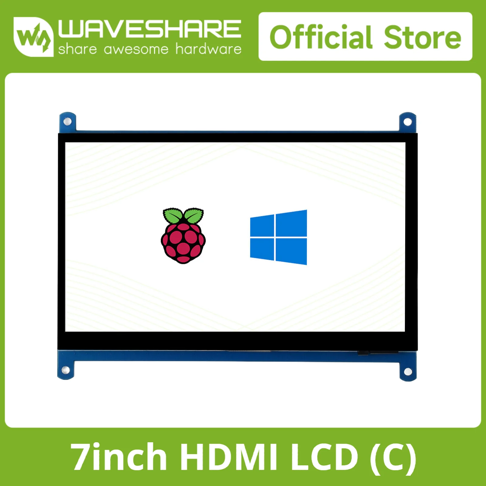 Picture 4: Waveshare 7inch Capacitive Touch Screen LCD (C), Low Power Consumption, 5-Points, Supports All Versions Of Raspberry Pi