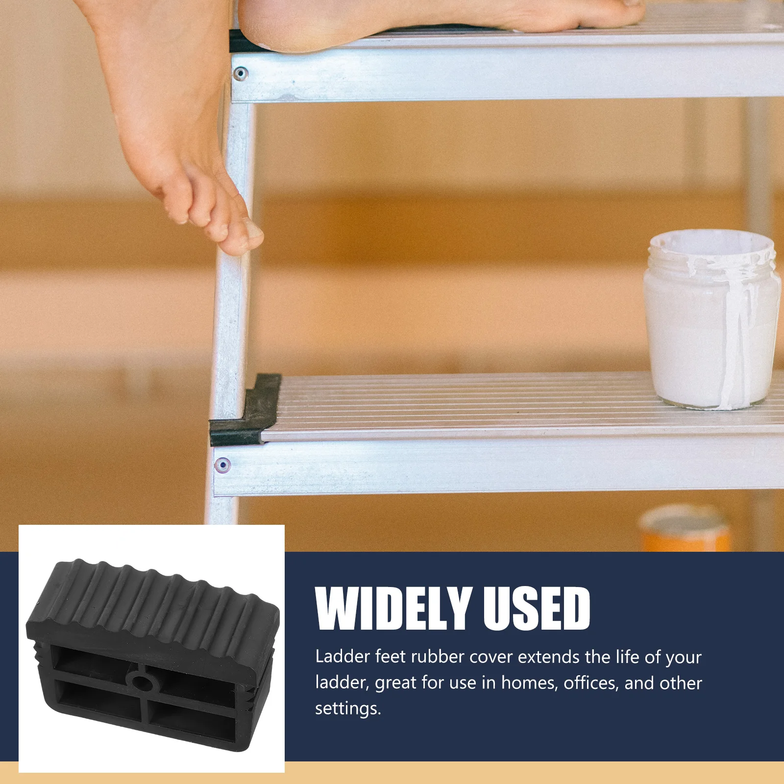

Ladder Feet Rubber Pads Non Slip Covers Protective Caps for Step Ladder Stabilizer Home Office Construction Tools