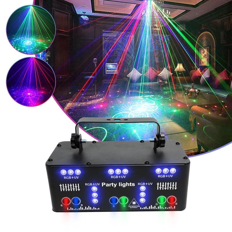 

21eyes dj rgb disco stage lights led strobe laser beam light party lighting