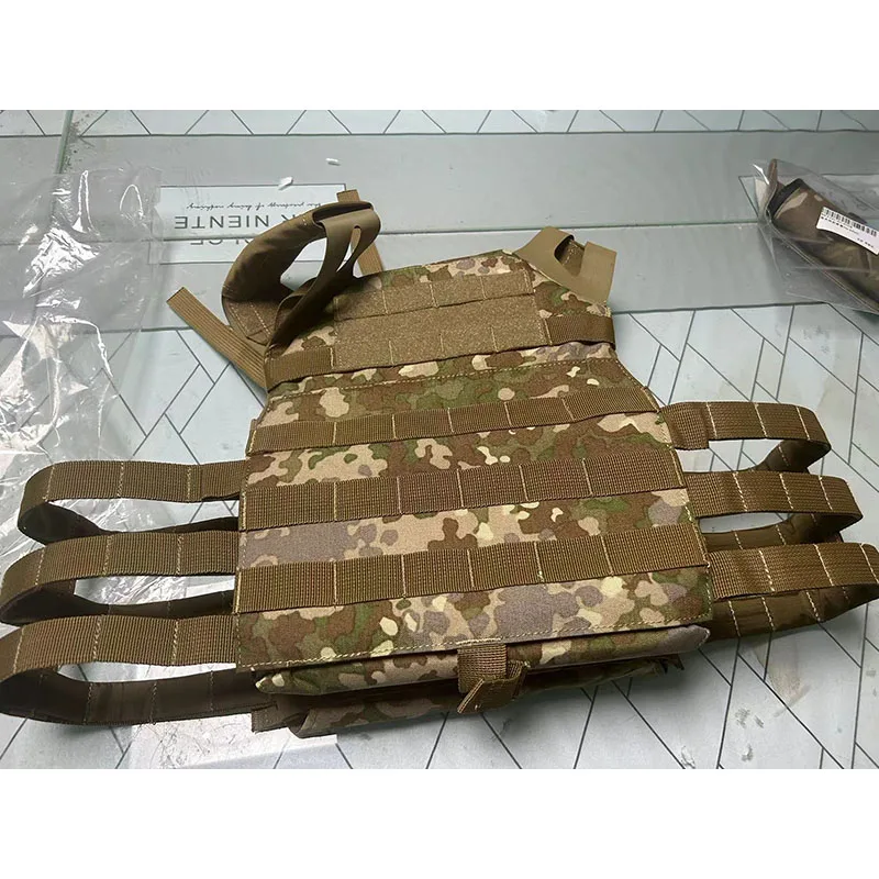 Tactical vest in JPC2.0 Molle system camouflage of 500D nylon fabric Flecktarn German Multitarn