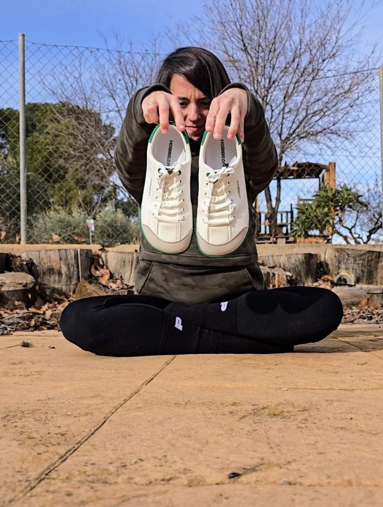 HOBIBEAR Barfußschuhe mit breiter Zehenbox für Unisex, minimalistische Canvas-Sneaker, leichte, verstellbare Slip-On-Wanderschuhe – Detail 4