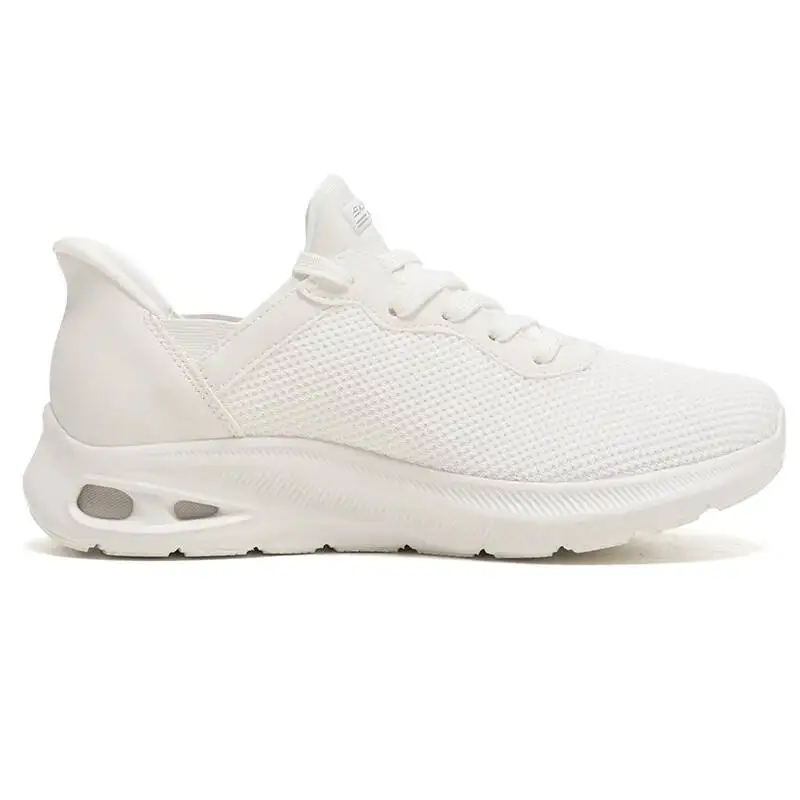 Skechers 117509-Ofwt Ladies Slip On Sneakers Slip Ins Tech Breathable Mesh Fabric Air Cushion Sole Lightweight Walking Shoes
