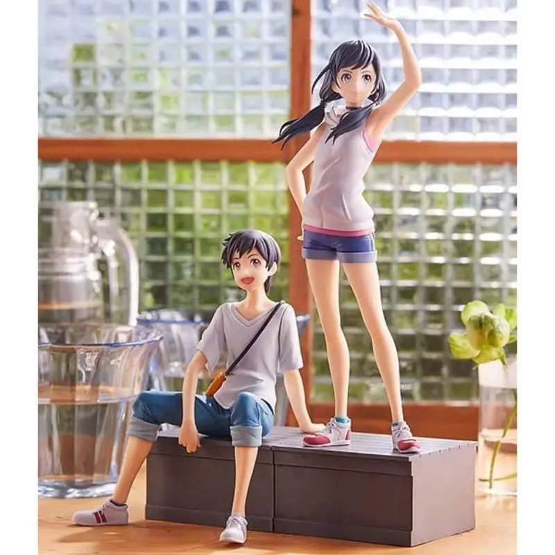 

New 20cm Anime Weathering with You Amano Hina and Morishima Hodaka Action Figures PVC Collection Model Toys Gift