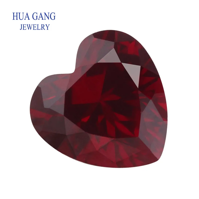Heart Shape 3# 5# 8# 2# 34# Synthetic Corundum Rose Red white Royal Blue Multiple Colors Stone Gemstone For Jewelry