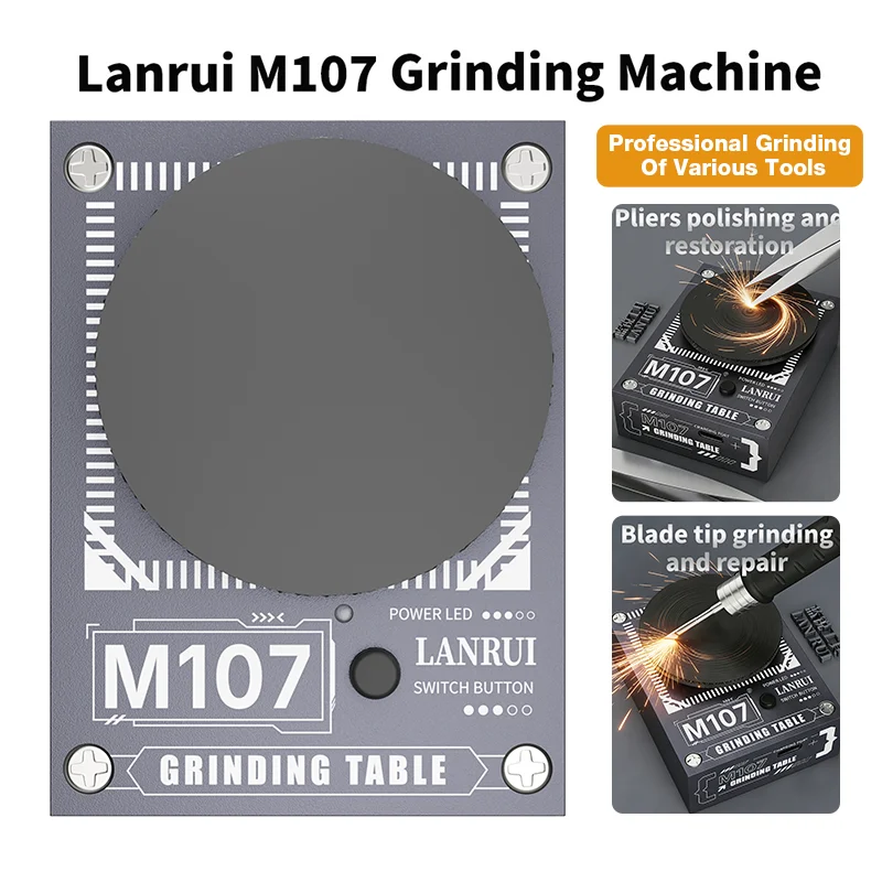 

Lanrui M107 Precision Portable Grinding Tool 6-Speed Adjustable for Tweezers Blades Polishing Repairing with Type-C Charging