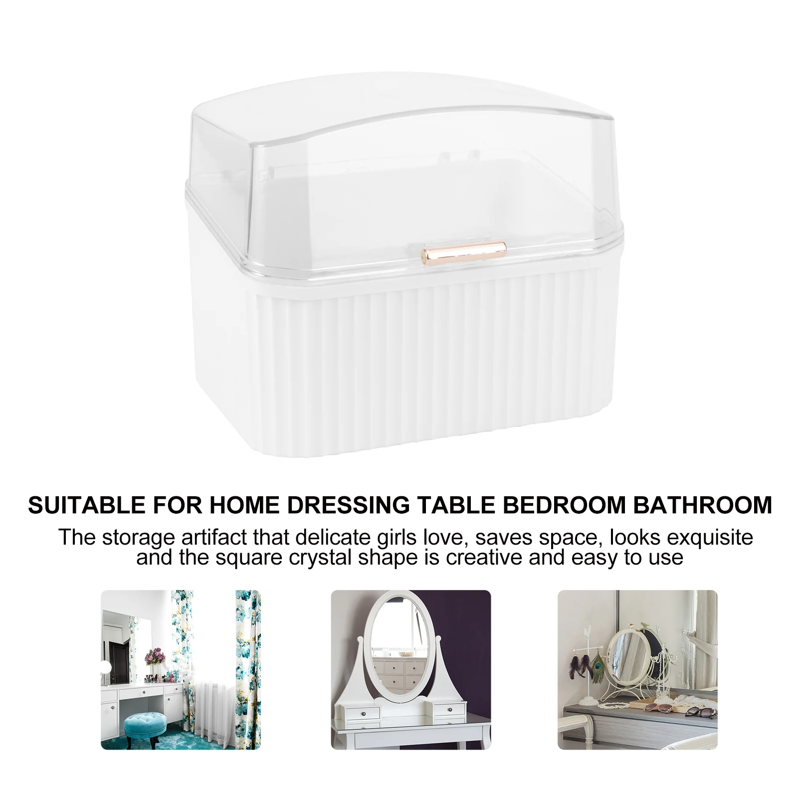 

1pc Organizer Box Premium Abs Large Lipstick Storage Case For Desktop Home Dorm Makeup Collection Cosmetics Storage