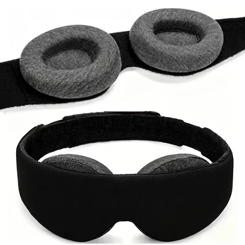 3D Sleep Mask 100% Light Blocking Eye Patch Zero Eye Pressure Blindfold for Travel Office Napping Meditation Shift Work