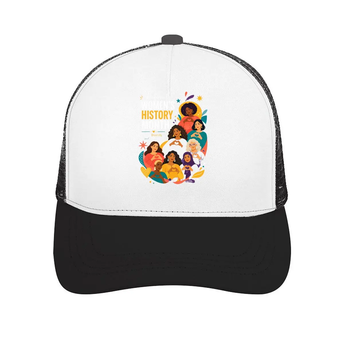 Casquette de baseball en maille Ar Mesh, décontractée, pour l'extérieur, pour femmes, unisexe, femme, Diverse Women Unity History Month