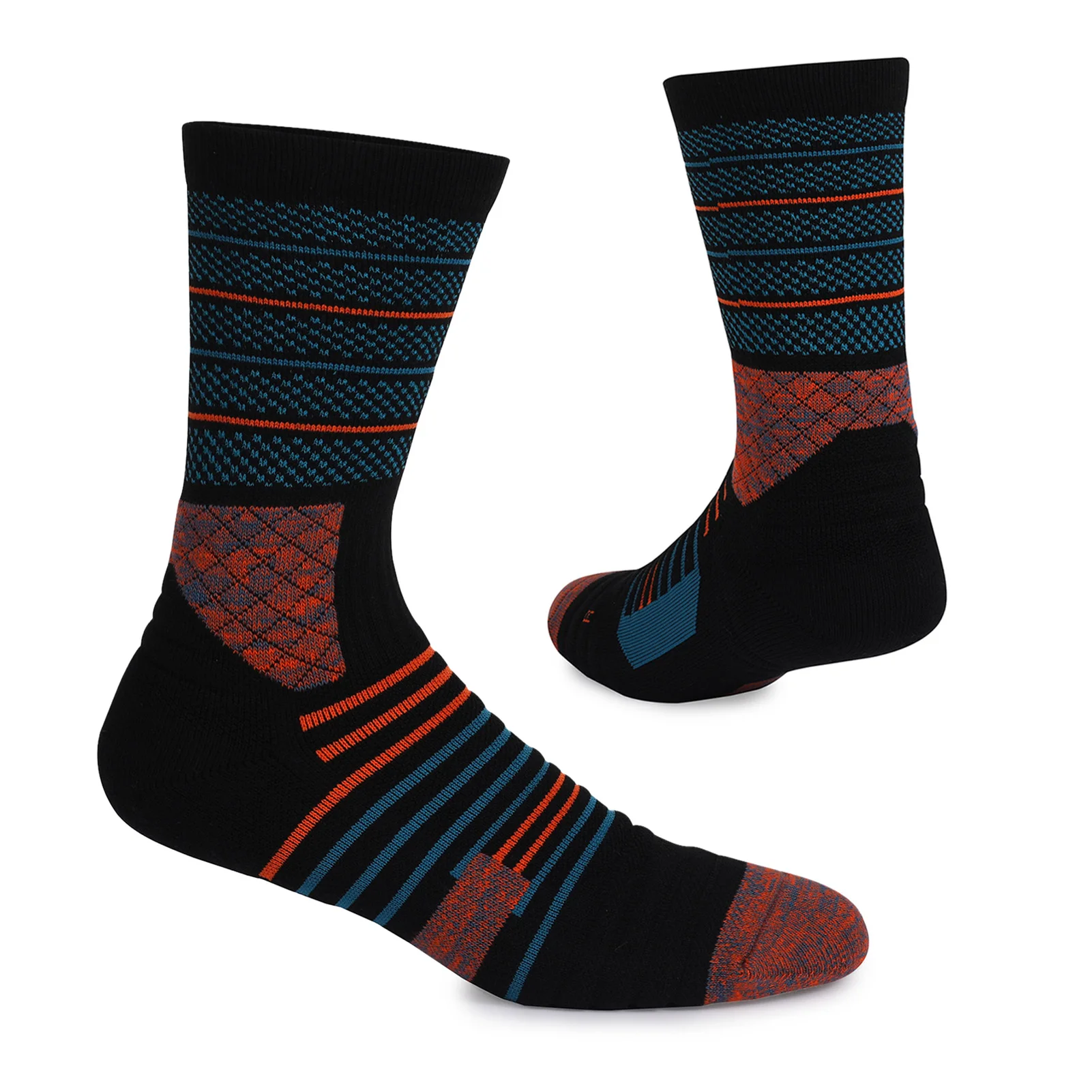 

Unisex Adult Sport Cushioned Socks, White/Beige/Orange/Pink/Rose/Purple/Light Green/Turquoise/Light Blue/Blue, Cotton Nylon,