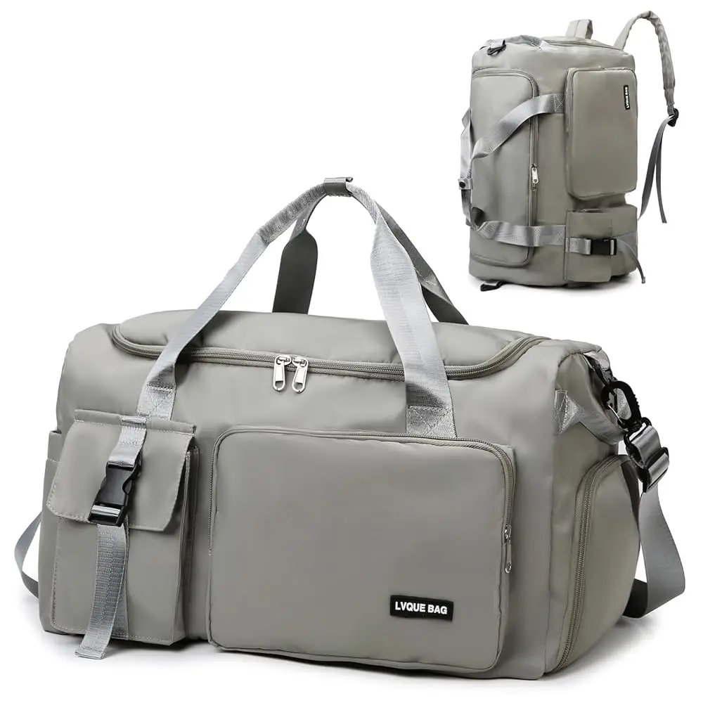 

Free ShippingGym Duffle Bag for Women Men, Sports Backpack with Wet & Shoe Compartment, Fitness Overnight Weekender Bag for Yoga