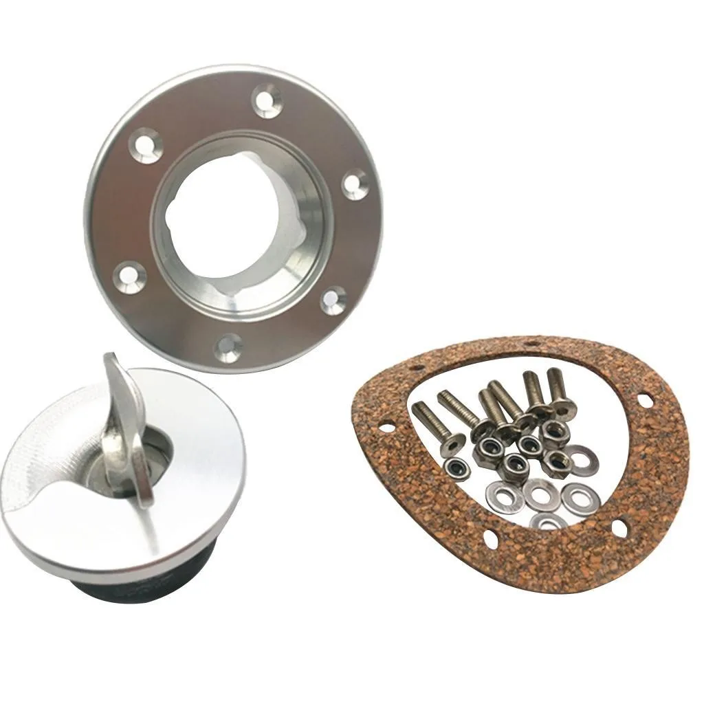 Universal Aluminum Alloy Fuel Tank Door Cover - Anti-Scratch Gas Filler Lid Guard