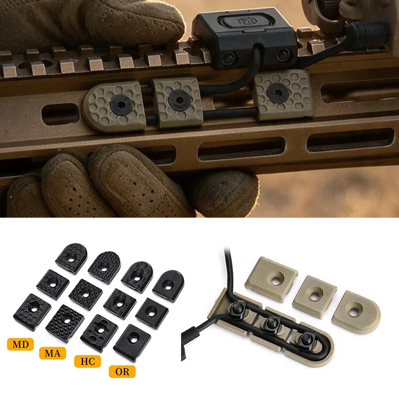 Système de gestion des câbles tactique Wadsn en nylon et plastique MLOK Keymod pour interrupteur de lampe torche de chasse PEQ M600 M300 DBAL-A2