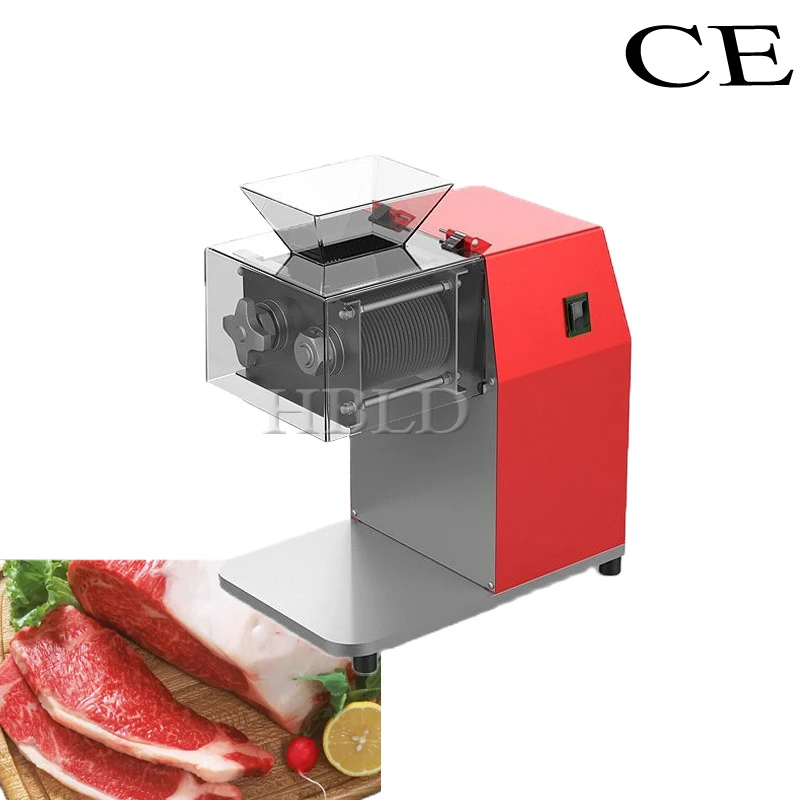 Ce Certified Electric Meat Slicer Restaurant Chicken Breast Slicer Red Small Electrical Appliance