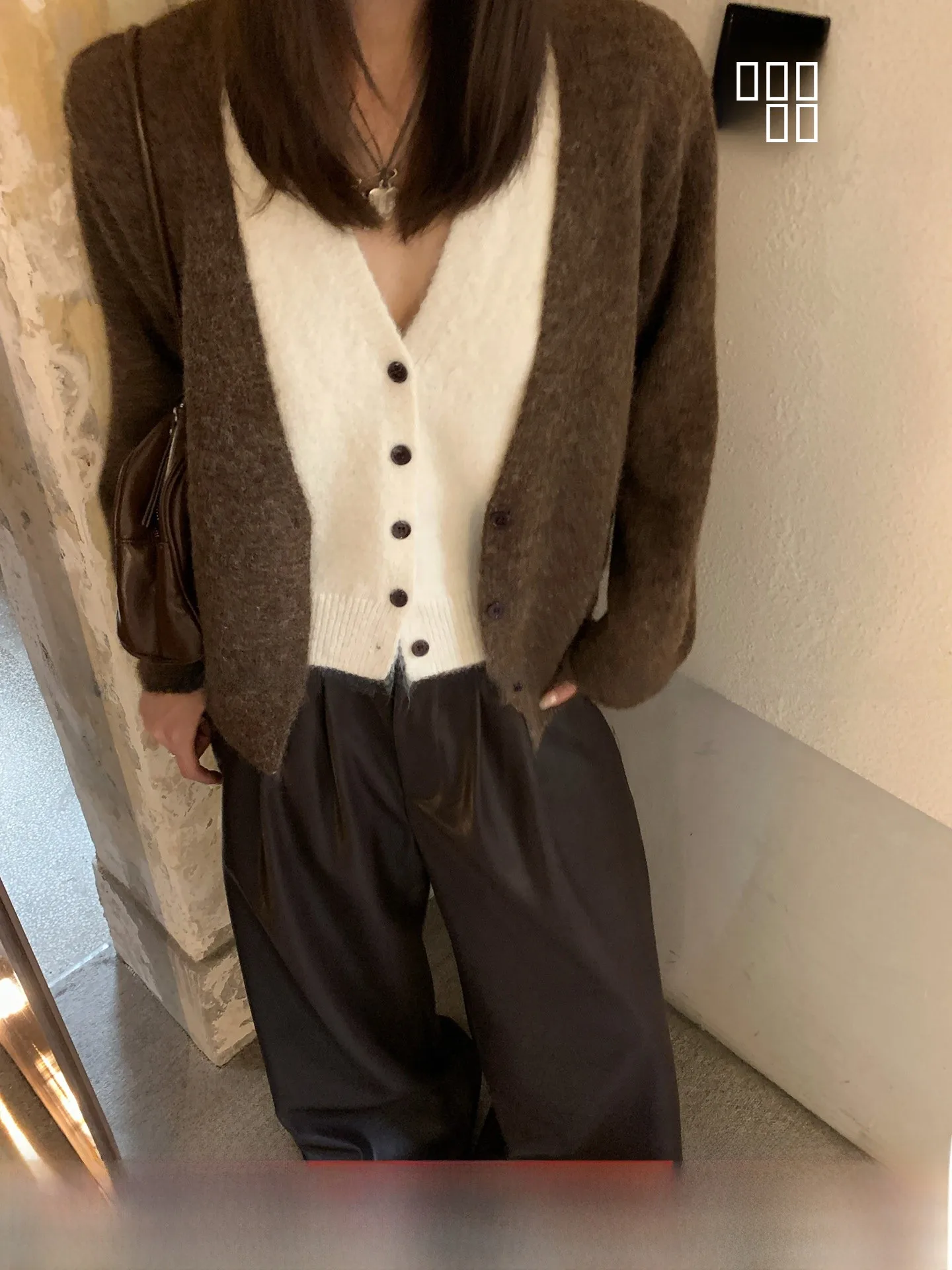 

Женский теплый кардиган GV Big Brother из смесовой шерсти с цветными блоками, V-образным вырезом, длинными рукавами, вязаный свитер, осень-зима, новинка