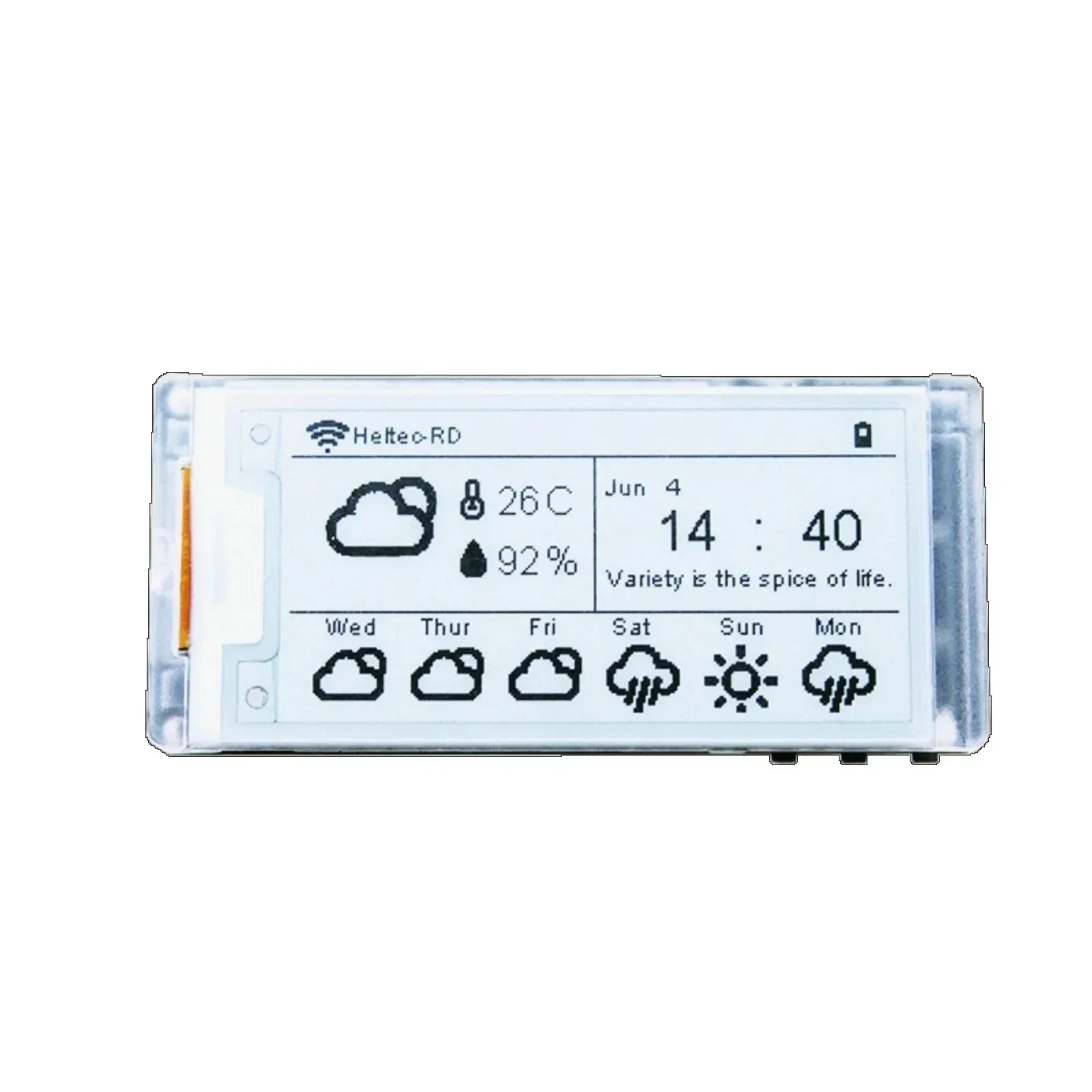 Placa de desarrollo de ESP32-S3 con pantalla de tinta electrónica de 2,13 "con WiFi/BLE y placa IoT de potencia Ultra baja LoRa opcional para Arduino/mashtastic